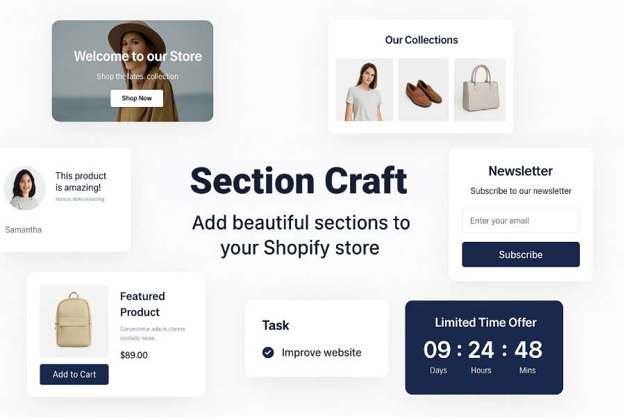 Sections Craft Dashboard